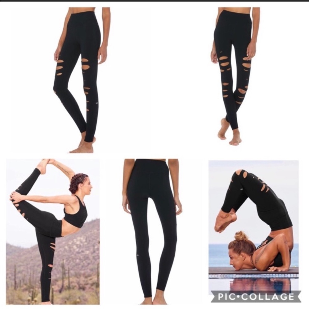 ALO Yoga High-Waisted Ripped Warrior Leggings